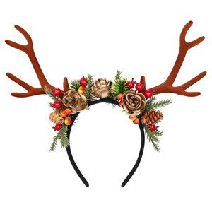 Womens Brown Reindeer Hairband